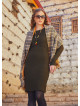 Khaki Thumb Hole Boat Neck Short Dress