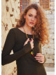 Khaki Thumb Hole Boat Neck Short Dress