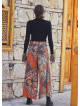Printed Tie Waist Wide Leg Cotton Pants
