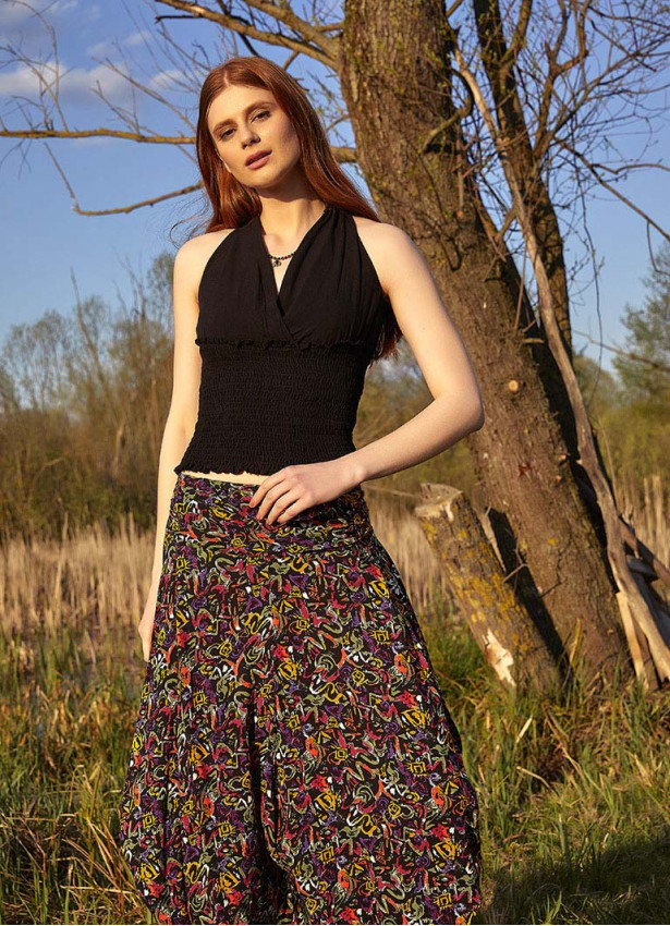 Collared Authentic Black Blouse