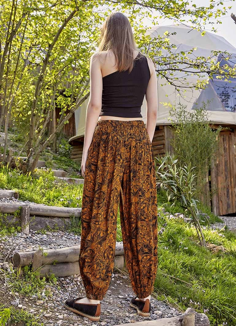 Paisley Loose Fit Turkish Harem Yoga Pants  Minik Collection
