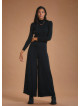 High Rise Wide Leg Black Palazzo Pants