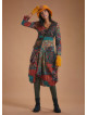 Black Babil V Neckline Long Sleeve Dress
