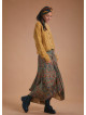 Ethnic Print Oversized Pocket Long Boho Skirt