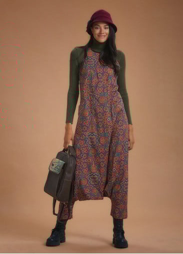 Halter Neck Ethnic Printed Cotton Jumpsuit