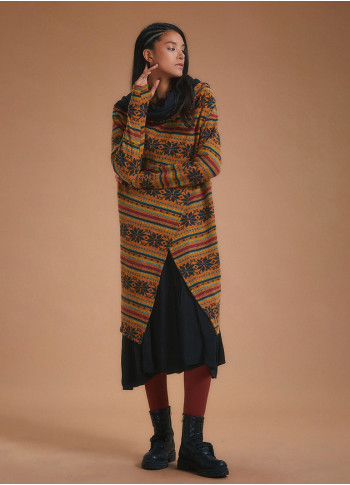 Bohemian Style Hooded Long Ethnic Cardigan