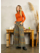 Patterned Tie Banded Waist Low Rise Culottes