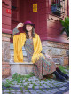 Long Sleeve Winter Ethnic Patterned Patch Dress