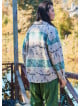 Relaxed Cut Long Sleeve Green Patterned Mens Shirt 4767