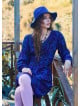 V Neck Draped Belt Detailed Saxe Winter Dress 4703