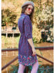 Pink Floral Winter Dress with Shirt Collar and Button Detail 4696