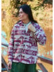 Loose Cut Long Sleeve Authentic Patterned Mens Shirt 4771