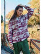 Loose Cut Long Sleeve Authentic Patterned Mens Shirt 4771