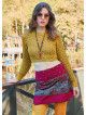 Mustard Womens Knitwear with a Low Cut Back 4745