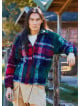 Relaxed Cut Long Sleeve Green Mens Shirt 4777