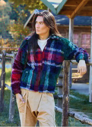 Relaxed Cut Long Sleeve Green Mens Shirt 4777