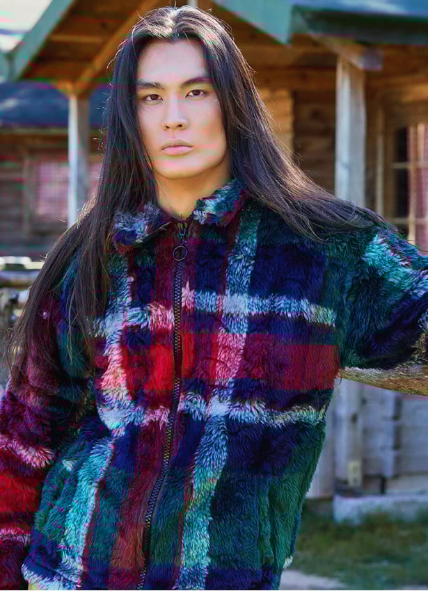 Relaxed Cut Long Sleeve Green Mens Shirt 4777