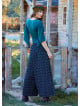 Wrapped Asymmetric Cut Button Detailed Black Floral Shalwar 4708