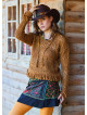 Snap Front Pocket Patchwork Wrapped Black Ethnic Skirt 4686