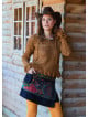 Crew Neck Tasseled Brown Winter Blouse 4742