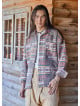 Loose Cut Long Sleeve Brown Authentic Mens Shirt 4772