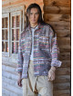 Loose Cut Long Sleeve Brown Authentic Mens Shirt 4772
