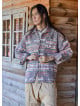Loose Cut Long Sleeve Brown Authentic Mens Shirt 4772
