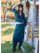 Low Rise Elasticated Crotch Green Womens Casual Trousers 4717