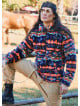 Relaxed Cut Long Sleeve Navy Blue Mens Shirt 4774