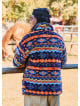 Relaxed Cut Long Sleeve Navy Blue Mens Shirt 4774