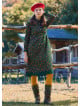 Grandad Collar Elastic Waist Lace Green Floral Dress 4730