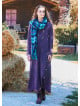 Crew Neck Button Detailed Plum Long Sleeve Dress 4761