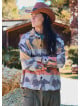 Relaxed Cut Long Sleeve Orange Patterned Mens Shirt 4765