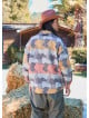 Relaxed Cut Long Sleeve Orange Patterned Mens Shirt 4765