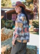Relaxed Cut Long Sleeve Orange Patterned Mens Shirt 4765