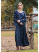 Boat Neck Tied Waist Spanish Sleeve Anthracite Winter Dress 4710
