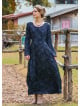 Boat Neck Tied Waist Spanish Sleeve Anthracite Winter Dress 4710