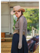 Elastic Waist Laced Brown Womens Knitwear 4751