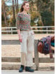 Pleated Bias Cut Buttoned Cream Bohemian Trousers 4465