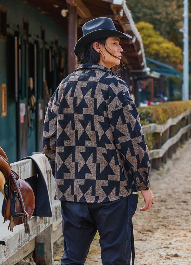 Relaxed Cut Long Sleeve Authentic Patterned Mens Shirt 4769