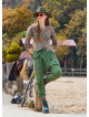 Khaki Bohemian Shalwar with Rope Detail and Elastic Waistband and Buttons 4554