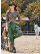 Khaki Bohemian Shalwar with Rope Detail and Elastic Waistband and Buttons 4554