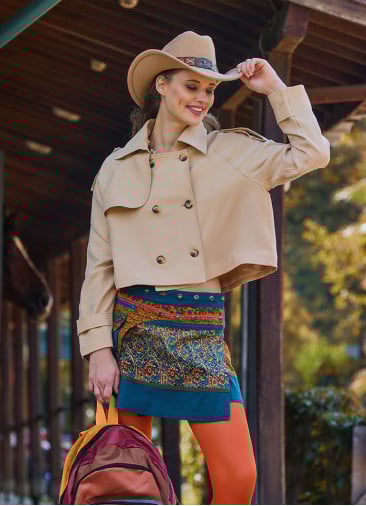 Shirt Collar Relaxed Cut Buttoned Beige Winter Blouse 4764