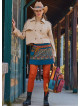 Shirt Collar Relaxed Cut Buttoned Beige Winter Blouse 4764