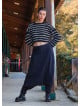 Elastic Waist Low Rise Black Womens Winter Trousers 4713