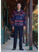 Relaxed Cut Long Sleeve Orange Mens Shirt 4775