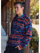 Relaxed Cut Long Sleeve Orange Mens Shirt 4775