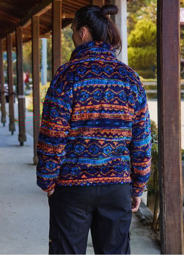 Relaxed Cut Long Sleeve Orange Mens Shirt 4775