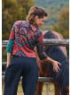 Crew Neck Half Sleeve Button Detailed Black Authentic Blouse 4786