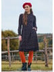 Black Flannel Dress with a Judge Collar and Elastic Waist and Lace 4732